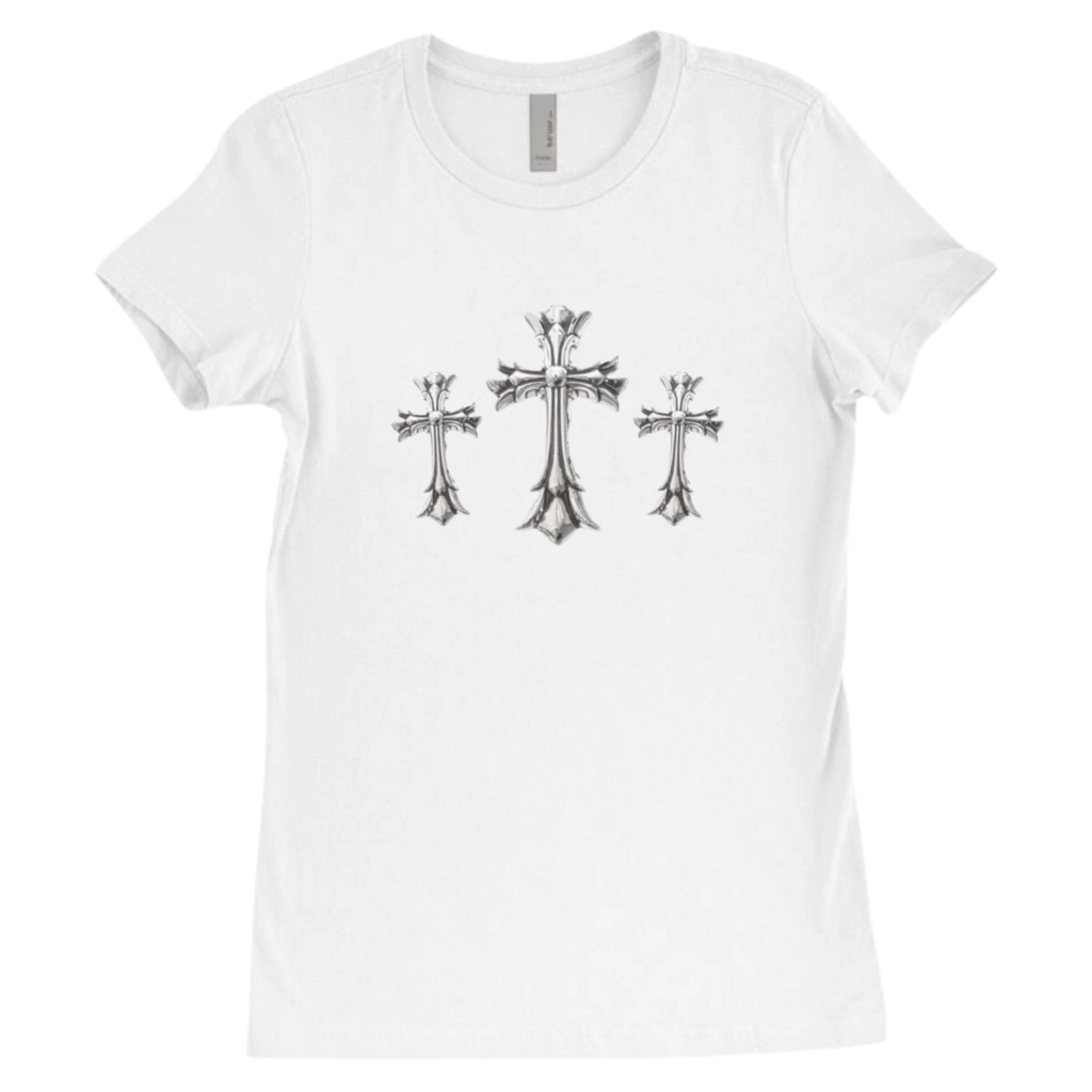 chrome crosses  - Baby Tee