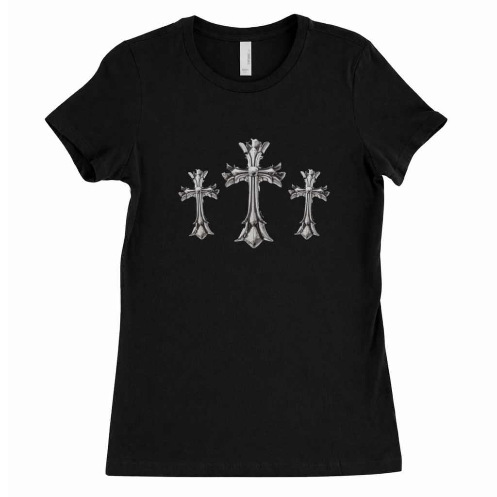 chrome crosses  - Baby Tee